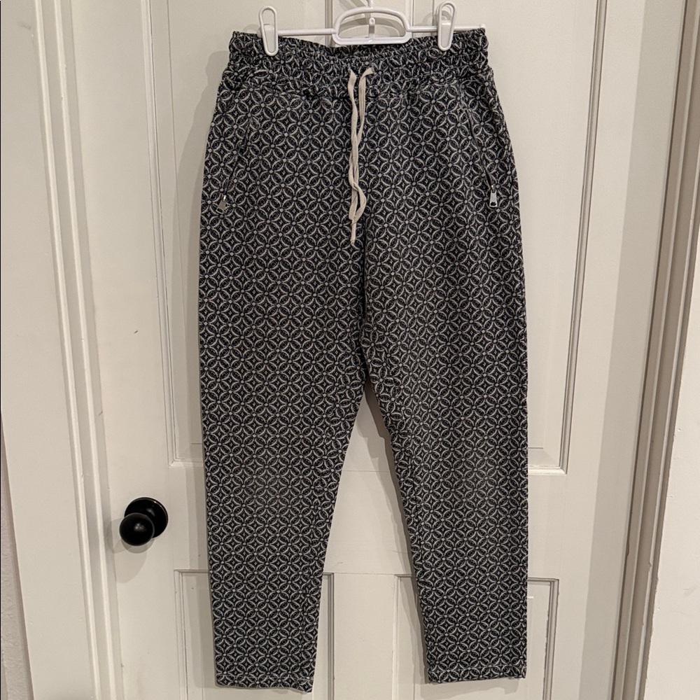 Nostalgia Black and White Patterned Joggers